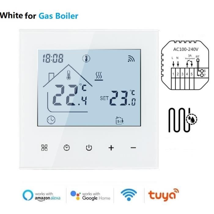 Chaudière à gaz WTTuyaThermostat Intelligent WiFi pour Sol Chaud