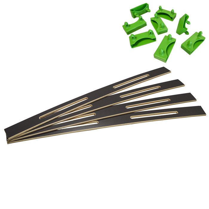 ALTOZONE - Lot de 4 Lattes Epaule 68cm + 8 Embouts Verts ALTOZONE - Lot de 4 Lattes Epaule 68cm + 8 Embouts Verts