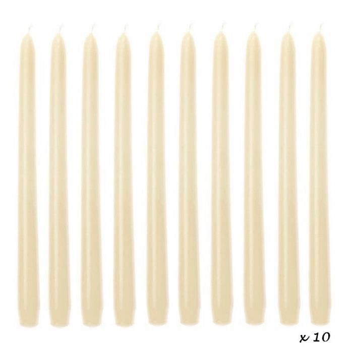30cm Wadiga Tr/ès Grande Bougie Ivoire LED en Cire V/éritable Haut