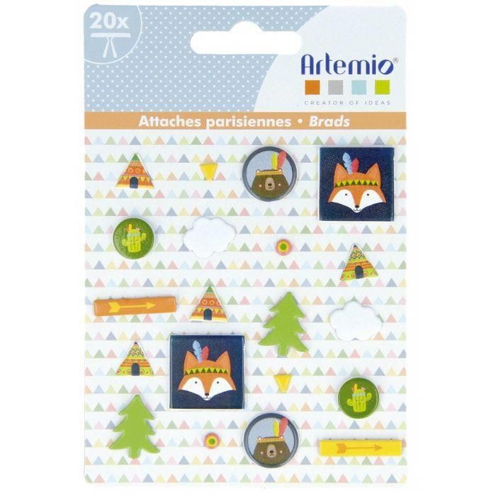 Giantree Attache Parisienne, Lot De 200 Mini-brads Pinces à Papier à Tête Ronde En Métal, Clous D'angle à Deux Pattes Pour Scrapbooking Clips De Lettres Décorations Artisanales (Argent