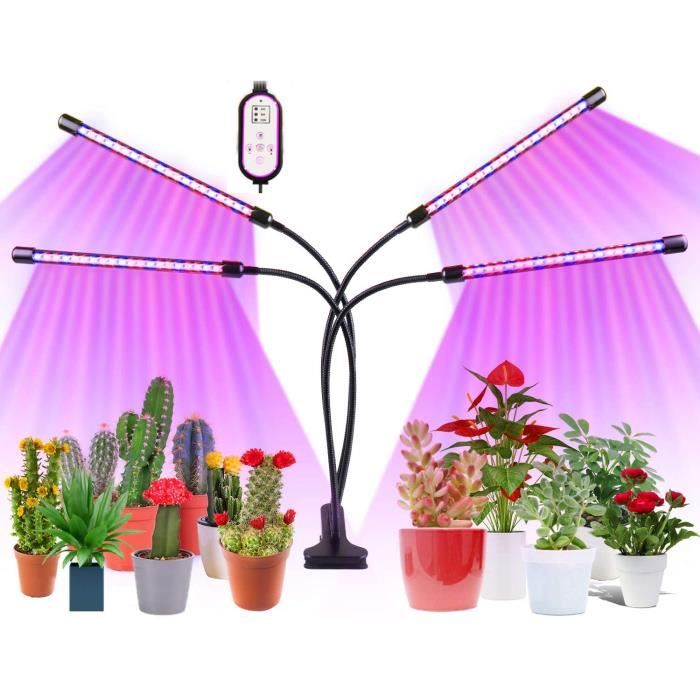 Lampe de Plante, 80 LEDs 4 Têtes Lampe de Croissance avec Trépied LED  Horticole, Lampe pour Plante Spectre Complet 3000k [55] - Cdiscount Jardin