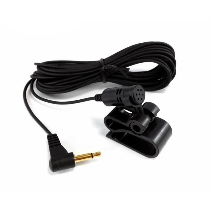Microphone Pour Autoradio Avec Jack 2.5 Mm – Compatible Sony, Pioneer, JVC, Alpine, Bluetooth, Universel