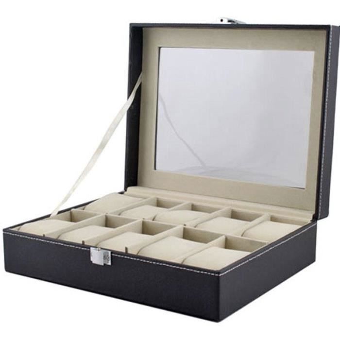 Boite A Montres Coffret Bijoux Montre Simi Cuir Homme Cadeau Boite