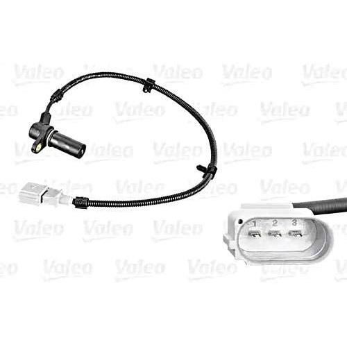 VALEO 254046 Capteur D'Angle Vilebrequin - 3 Broches, Technologie Inductive, Longueur Sonde 24mm | Compatible Peugeot, Citroën, Renault