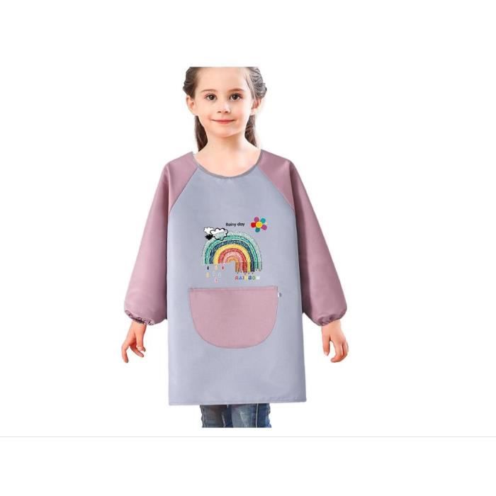 Tablier De Peinture Manches Longues Pour Enfant - T-shirt De Protection Avec Poche - Taille 92 (2-3 Ans) - 12