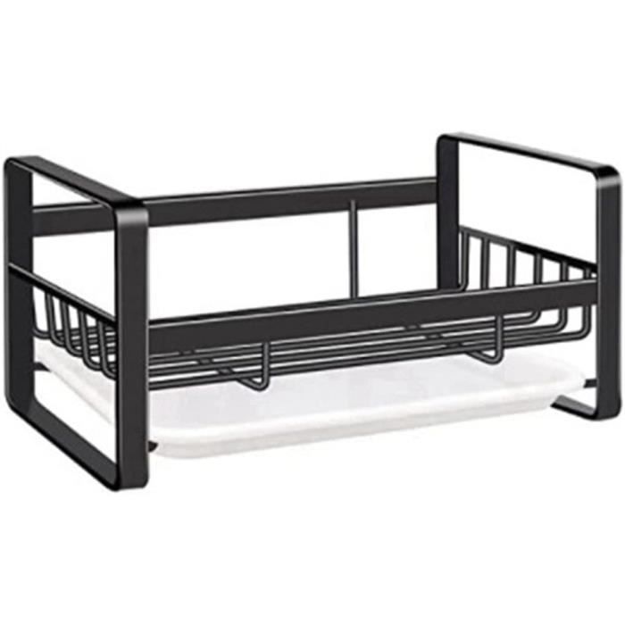 AFUNTA Lot de 2 paniers de rangement en acier inoxydable avec 4 ventouses pour éponge, savon, brosse
