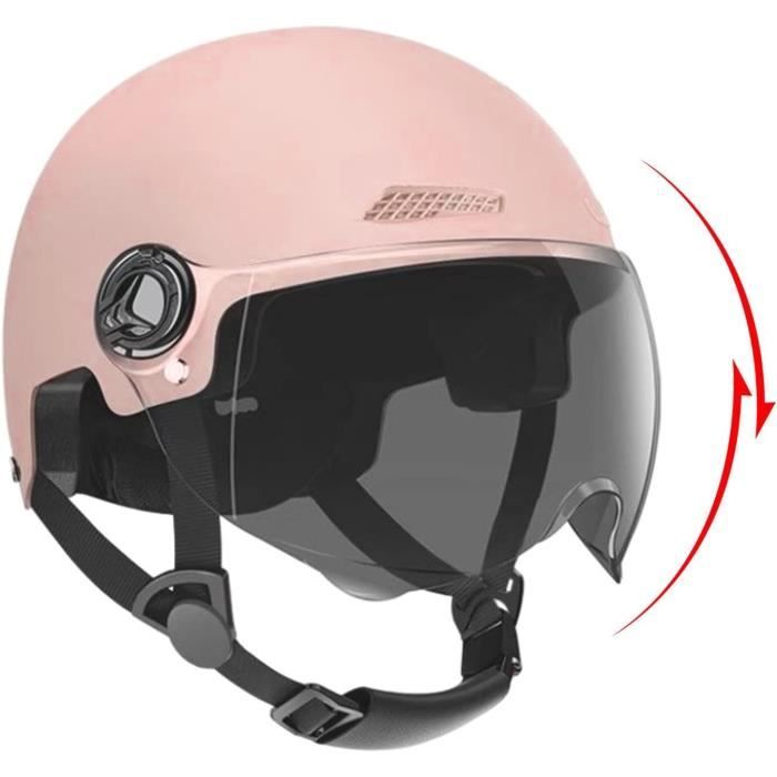 Casque de velo avec visiere electrique Haute protection Taille 54 62cm Rose Cdiscount Sport