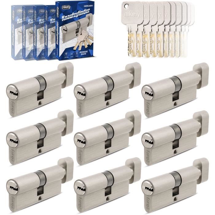 Lot De 4 Cylindres De Serrure Pour Barres De Toit Thule - Avec 4 Clés Et Clé D'installation - Antivol Voiture