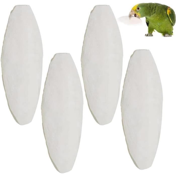 4pcs Oiseaux Os De Seiche Os de Seiche Naturelle Calcium À Mâcher Molaire pour Reptiles Tortue Escargots Petits Animaux (12cm)
