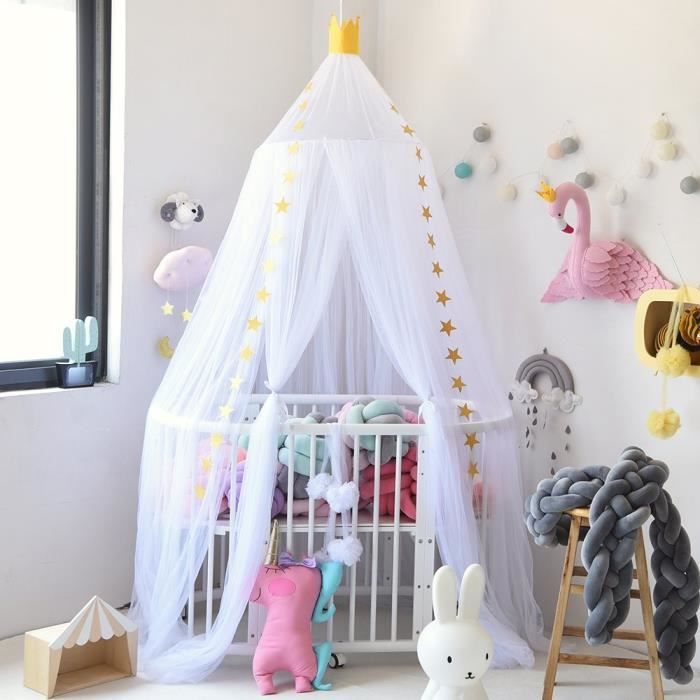 Ciel De Lit Tentes De Dome Rideau De Lit Moustiquaire Fantastique Avec Etoiles Decoration Pour Chambre Des Enfants Blanc Blanc Achat Vente Ciel De Lit Bebe 2009034589121 Cdiscount