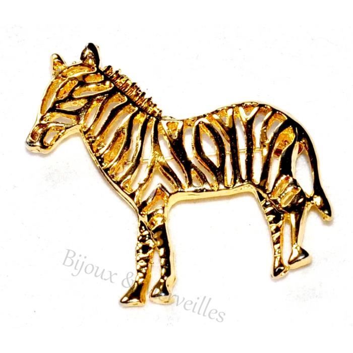 Broche Animaliere Couleur Or Zebre Bijoux Achat Vente Broche Broche Animaliere Couleur O Soldes Des Le 30 Juin
