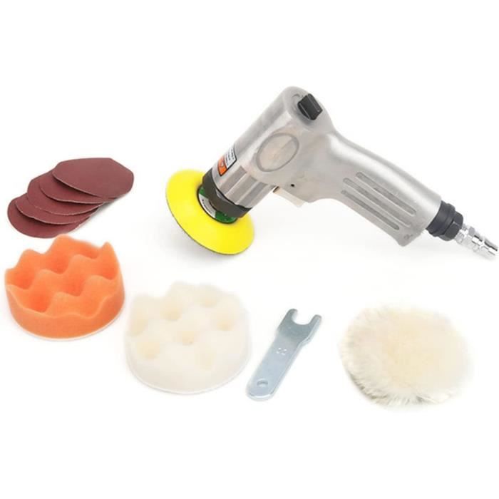Mini Polisseuse à Air Comprimé – Polisseuse Excentrique Pour Voiture, Détail & Retouches – Kit Complet