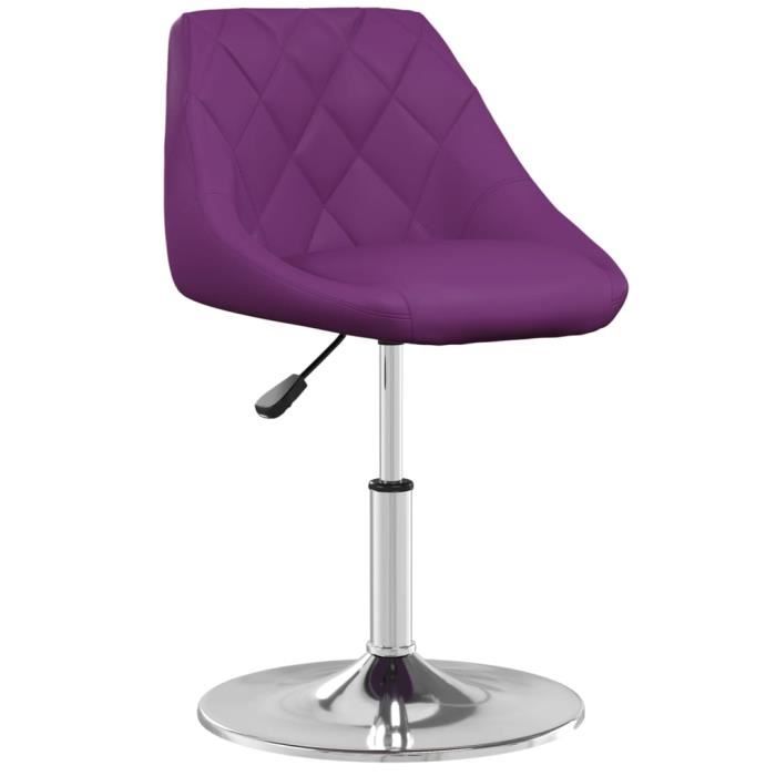 chaise de bureau pivotante jili - fauteuil de bureau - violet similicuir