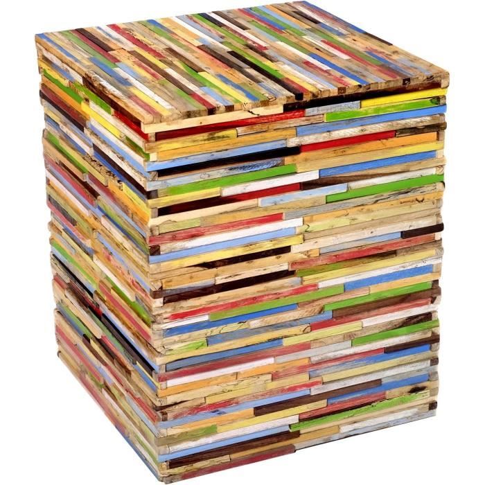 Lot De 4 Boîtes Pliables Robuste Design Bois 40x30x16,3 Cm - Paniers à Provisions Empilables Et Pliables 16L Pour Courses Et Rangement