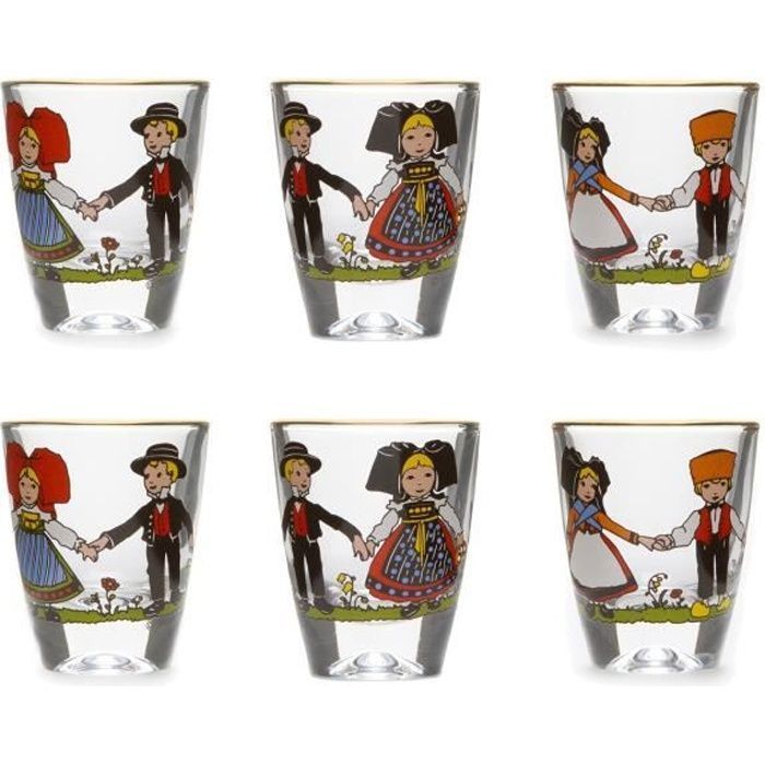 Lot De 6 Petits Verres à Boire Transparent, Style Classique