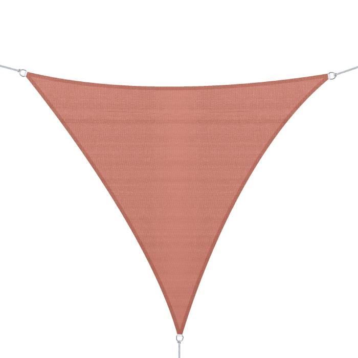Outsunny Voile d'Ombrage Triangulaire Grande Taille 6 x 6 x 6 m Coloris Rouille