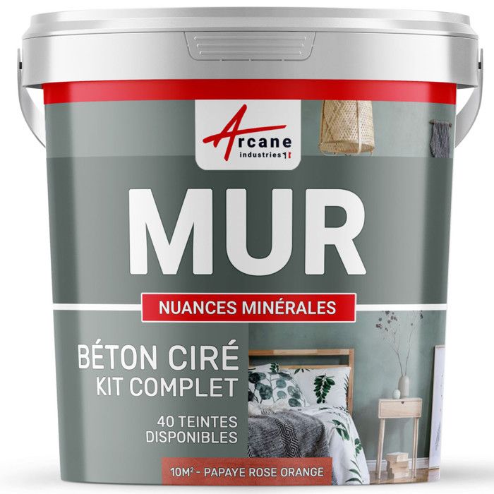 Kit Beton Cire Mur Sol Papaye Rose Orange 10m Mate Achat Vente Peinture Vernis Kit Beton Cire Cdiscount