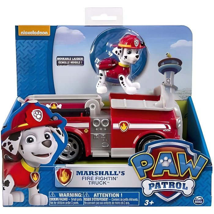 Pat Patrouille : Camion De Pompier Rouge Grand Echelle + Chien Marcus -  Figurine Et Vehicule - Paw Patrol RE:339 - Cdiscount Jeux - Jouets
