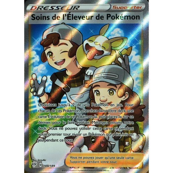 Carte Pokemon 1 1 Soins De L Eleveur De Pokemon Eb03 Epee Et Bouclier Tenebres Embrasees Neuf Fr Achat Vente Carte A Collectionner Cdiscount