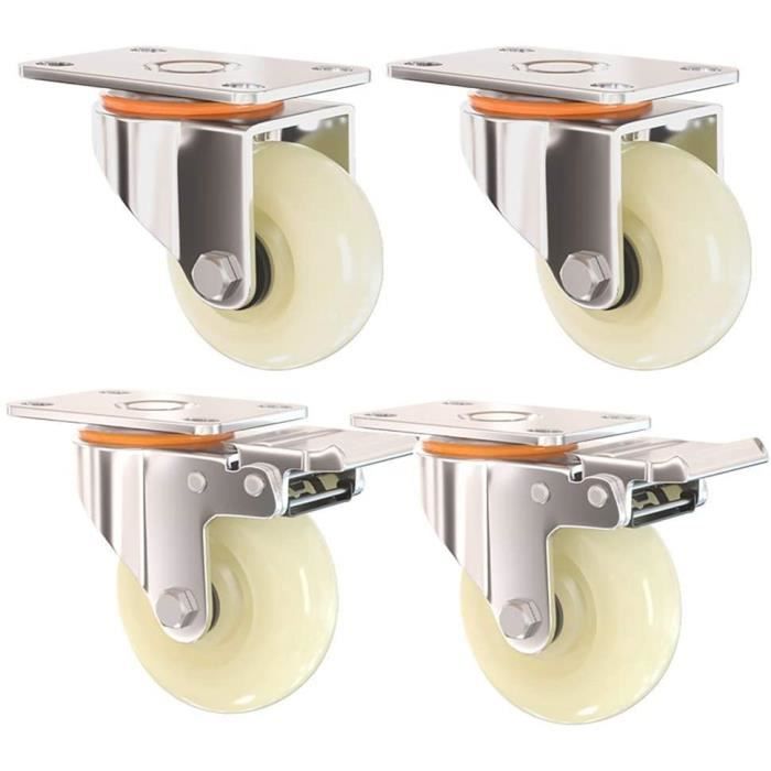 Roulettes Pivotantes YHBZ 2 Pièces Roues Pivotantes Support En Forme De