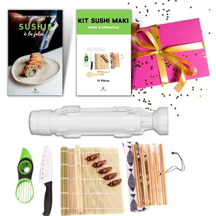 8€02 sur Accueil Sushi Maker Kit, Complète 11 pièce Kit Ustensiles