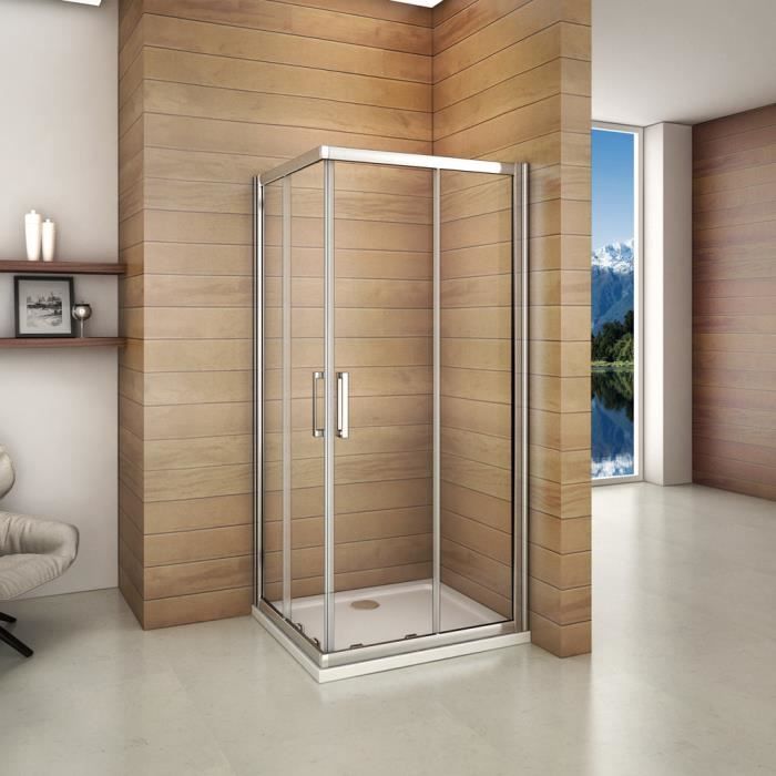 Porte De Douche Coulissante Paroi De Douche90x80x185cm Acces D