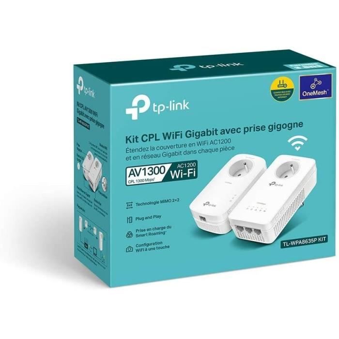 CPL WiFi AC1200 Mbps + CPL 1300 Mbps - TP-Link TL-WPA8635P KIT