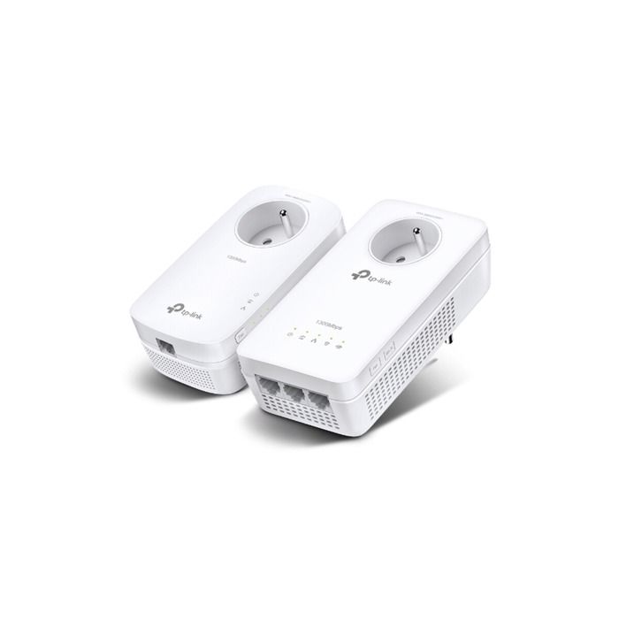 TP-Link CPL 2000 Mbps avec 2 ports Ethernet Gigabit et Prise intégrée, Kit de 2 CPL - Solution TP-Link CPL 2000 Mbps avec 2 ports Ethernet Gigabit et Prise intégrée, Kit de 2 CPL - Solution