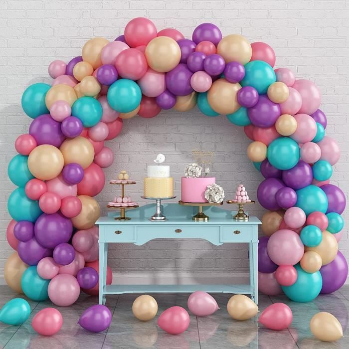 Arche Ballon Rose Mauve Kit Arche Ballon Deco Anniversaire 103 Pcs Arche Ballon Avec Helium Pour Ballon Rose Fonce Tiffany 711 Cdiscount Maison