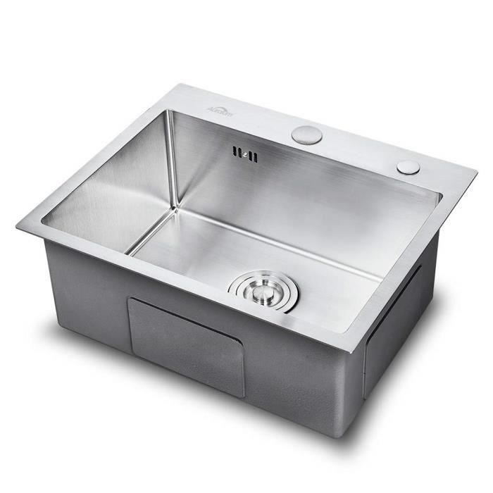Auralum Evier Cuisine 1 Bac 55x45cm Evier Inox Brosse Avec 2 Troux De Montage Evier Petit En Acier Inoxydable 304 Pour Cuisine Achat Vente Evier De Cuisine Auralum Evier Cuisine 1 B Cdiscount