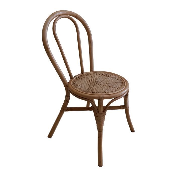 Chaise en Rotin Naturel - Chillvert - Parma - Marron - Siège en Osier Naturel