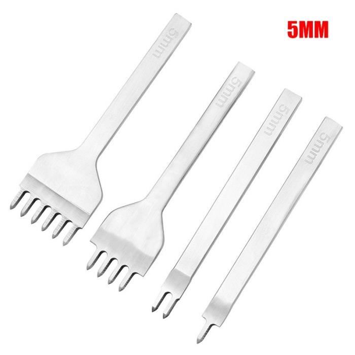 Set 7 Poinçons Cuir - Formes Creuses - Pour Artisanat Et DIY - Acier Allié