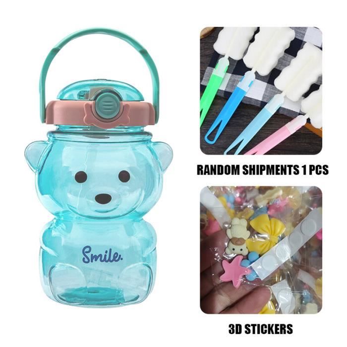 Gourde,Jolies Bouteilles D'eau En Forme D'ours, Avec Paille, Pour Fille