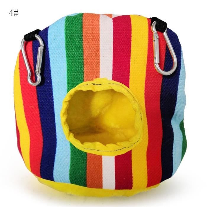 Volière,Hamac rond et chaud en coton pour oiseaux, abri pour perruches ...