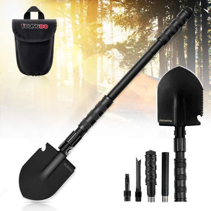 Pelle Pliante Multifonction BLACK TEA 7 En 1 - Militaire, Camping, Randonnée