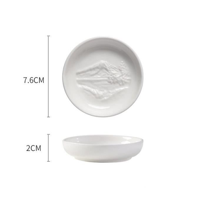 Assiette en porcelaine D 10,8cm 
