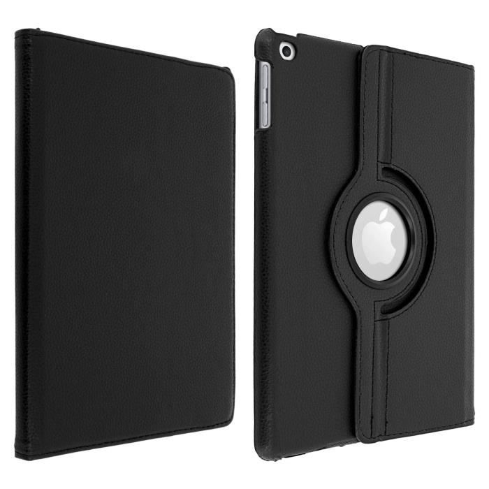 Etui folio - Apple - iPad 9.7 (2017) - Noir - Support 360° - Protection éco-cuir