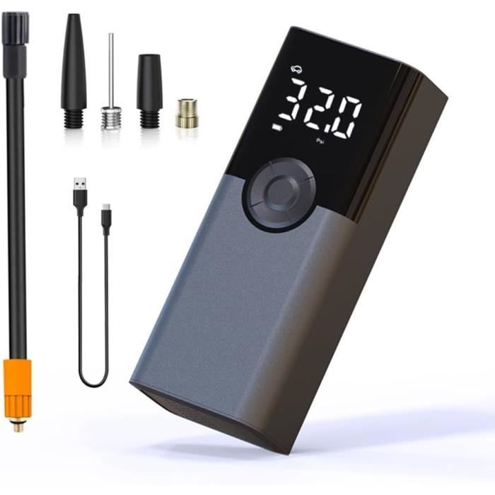 Pompe à Pneu Numérique Portable Sans Fil - Fonction Power Bank Et Lampe Torche, 12V/7.4V - Pour Voiture, Vélo, Ballons