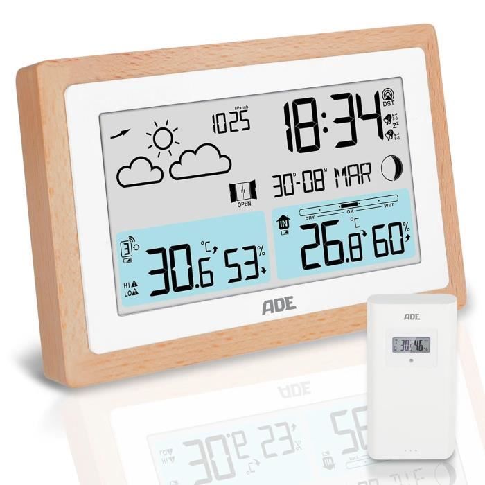 Station météo EMOS avec anémomètre et pluviomètre, système météo sans fil intéri Station météo EMOS avec anémomètre et pluviomètre, système météo sans fil intéri