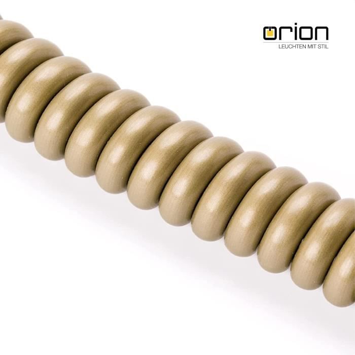 Anluomania Prolongateur 2M, Câble D'extension 3 X 1.0 Mm², Câble Spiralé à Contact De Protection 250V/16A, Rallonge Spiralé, Rallonge électrique, Prolongateur électrique, Extensible De 0,6m à 2 M Max