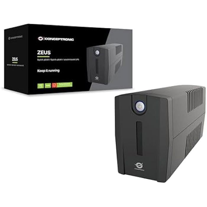 Onduleur – CONCEPTRONIC – ZEUS07E – 1000VA – 600W – AVR intégré – USB HID
