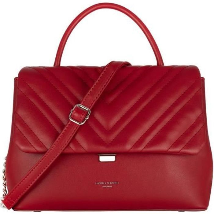 Sac Bandoulière Matelassé - David Jones - Sac à Main Femme Cuir PU Porté Epaule Elégant - Rouge Sac Bandoulière Matelassé - David Jones - Sac à Main Femme Cuir PU Porté Epaule Elégant - Rouge