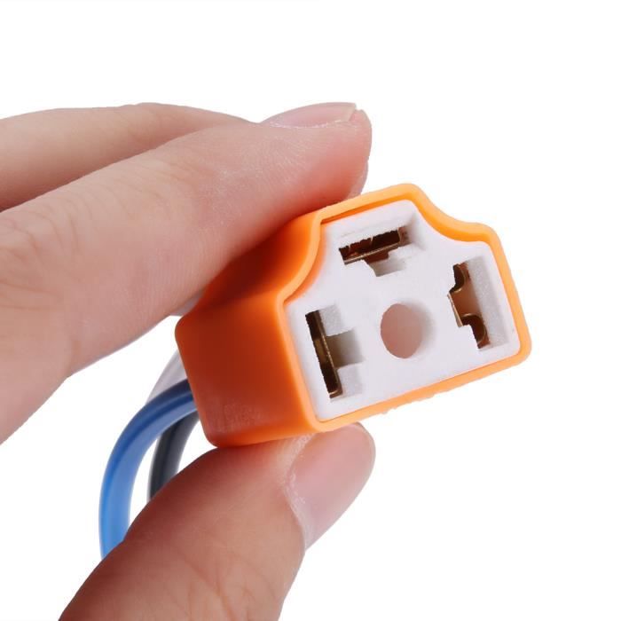 Connecteur Phare H4 2 Pièces – Prise Femelle Résistante Chaleur Avec Fil Cuivre 12V Plug & Play