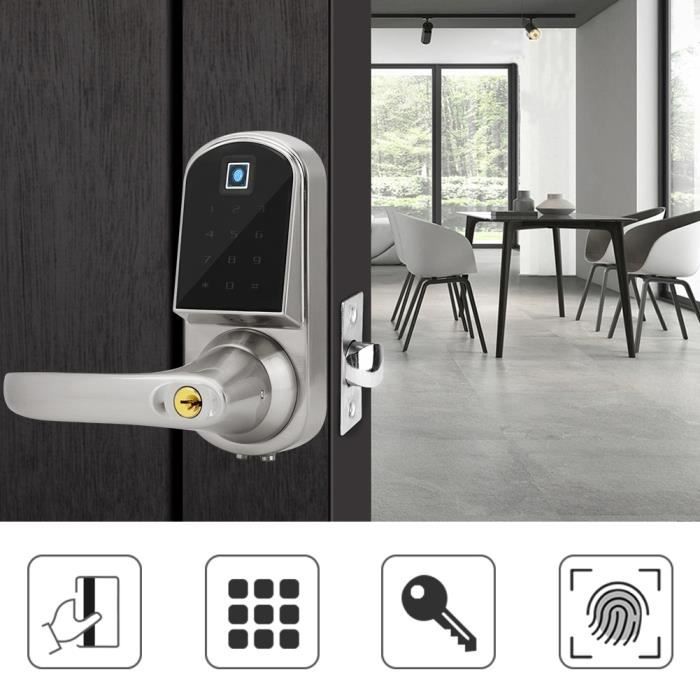 Serrure de porte électronique intelligente, étanche, double face