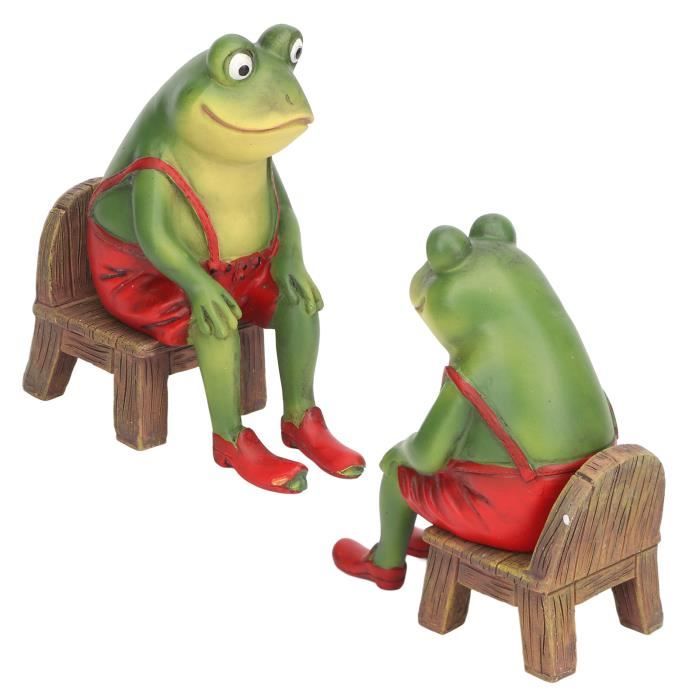 3 Figurines De Grenouille En Résine - Décoration De Jardin, Balcon, Bureau, Cadeau Nature - 5