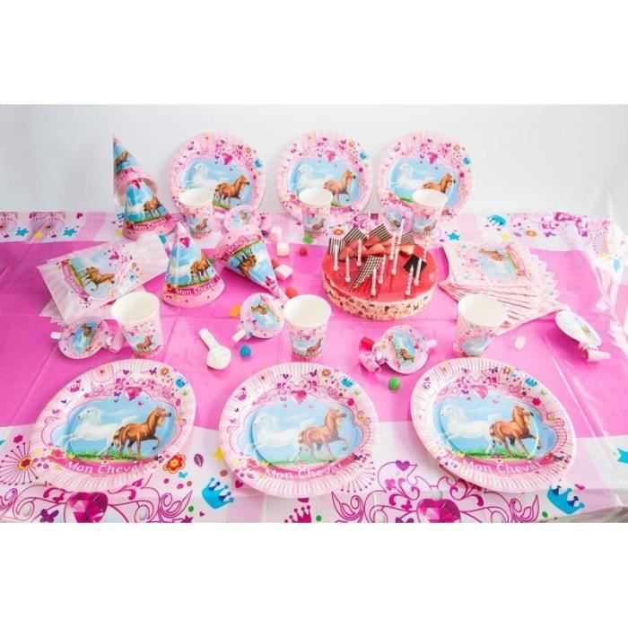 Mega Kit Anniversaire 12 Personnes Mon Cheval Dynastrib Cdiscount Maison
