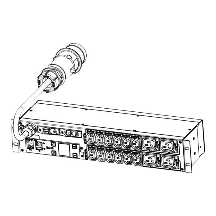 Eaton ePDU G3 Metered Input Unité de distribution secteur (rack-montable) CA 230 V triphasé Ethernet 10-100, RS-232 entrée : IEC…