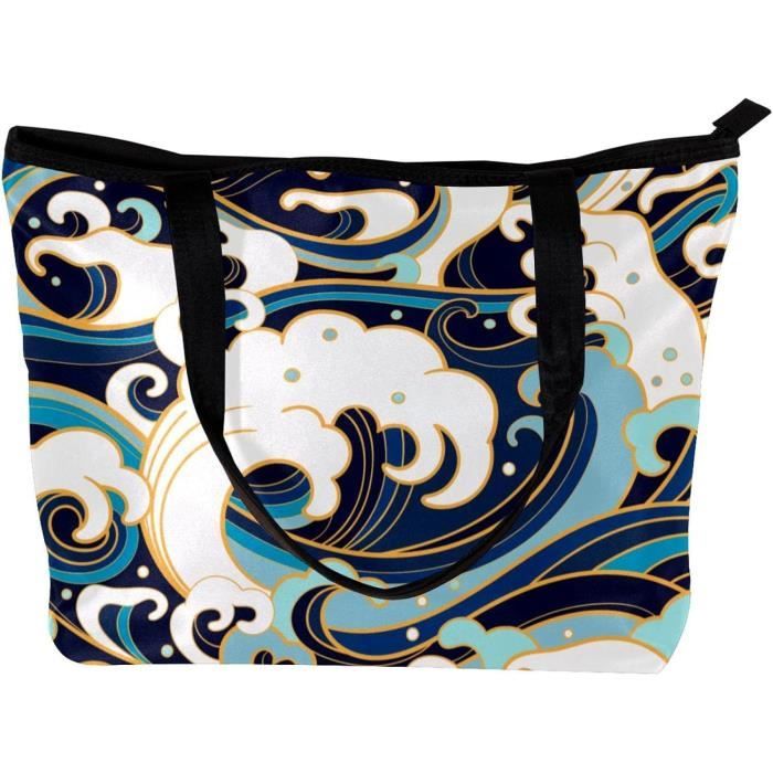Sac Fourre-Tout Mode Art Japonais Kimono - Pochette Portefeuille Portable Avec Noeud Pour Femmes
