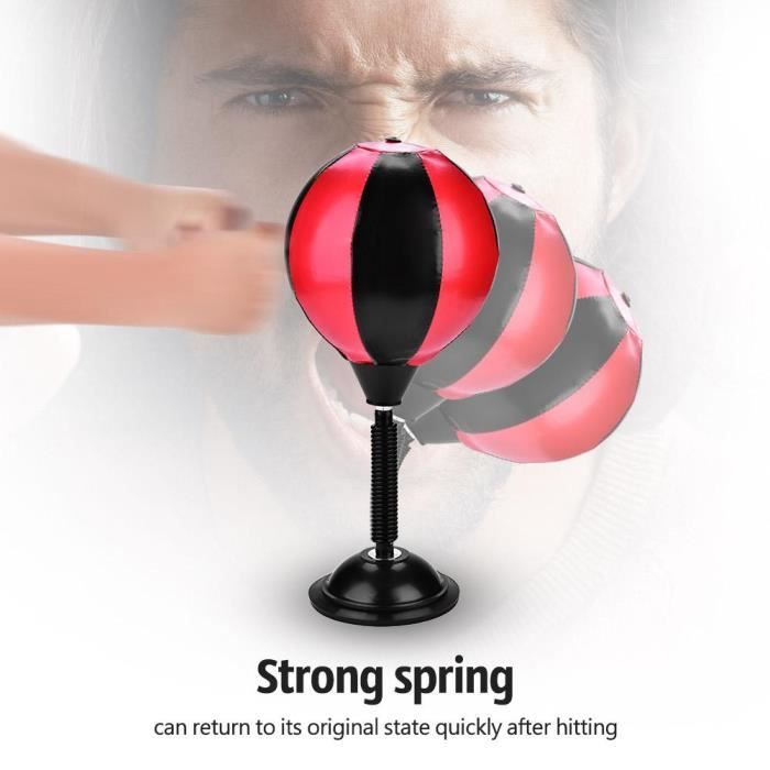 Balle Anti-stress Bureau Ventouse Soulagement Pression Sac De Frappe Bureau Funpunch - Anti-stress Avec Ventouse - Balle Rebond Sac Frappe Bureau Funpunch