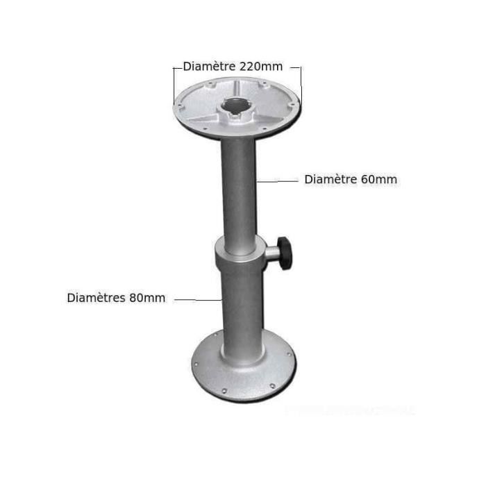 MOH- support de table pliable pour camping-car Support de barre pliable RV 590 à 775mm réglable en hauteur barre en T robuste - Sport
